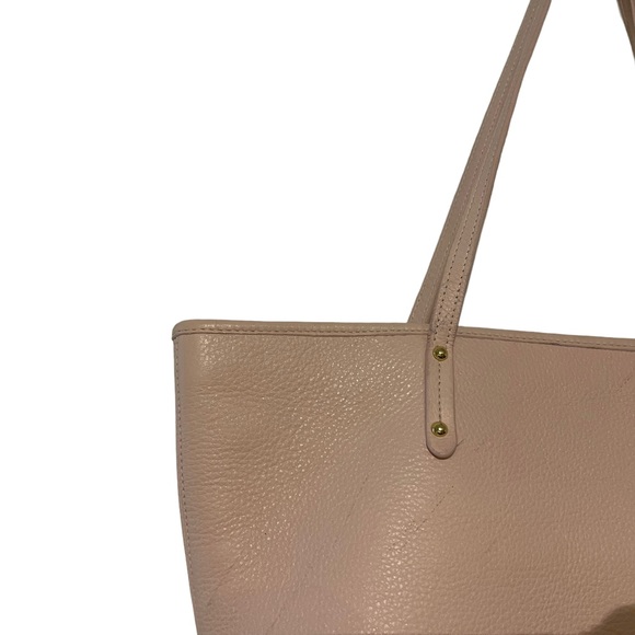 Gigi New York Zip Taylor Leather Real Leather Tote Pink - Picture 3 of 10